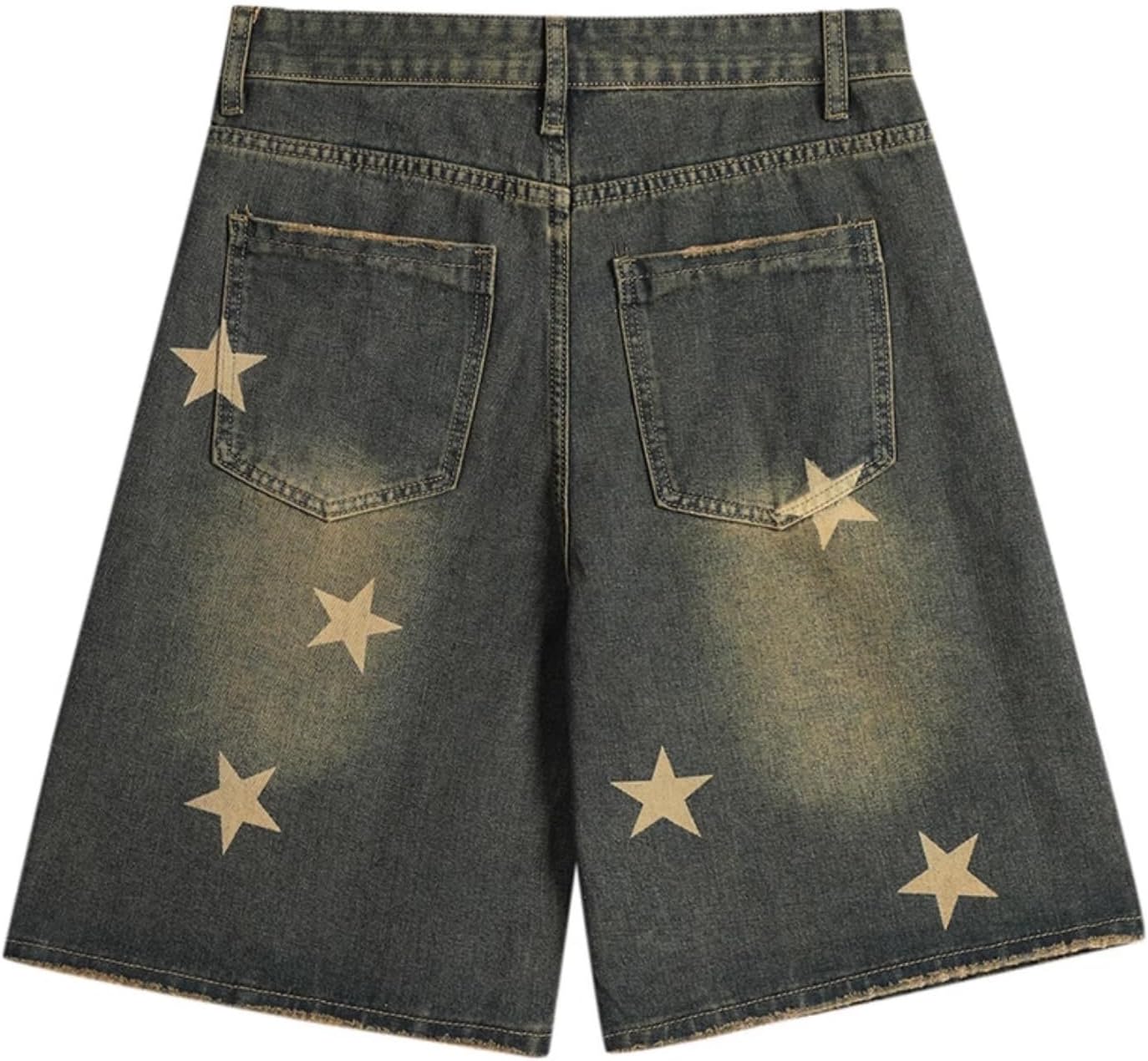QJK Y2K Shorts Baggy Star Jorts Baggy Oversized Jean Trendy Shorts